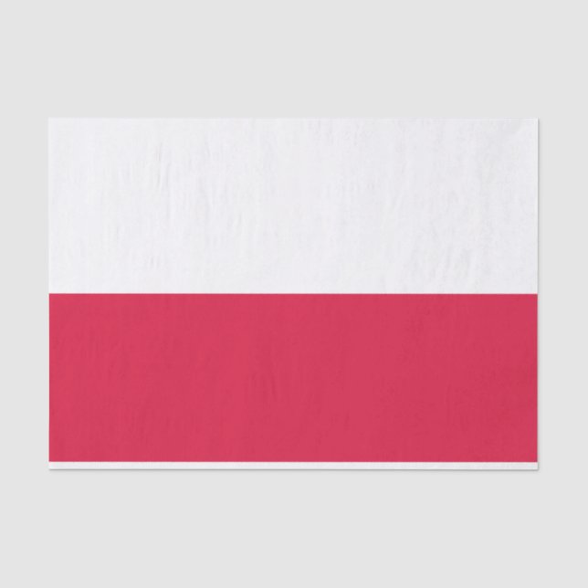 Papier Mousseline Drapeau de Pologne (Recto)