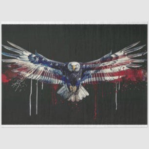 Papier Mousseline Drapeau de rue Eagle Peinture Découpage