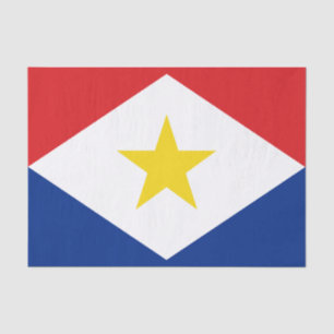 Papier Mousseline Drapeau de Saba