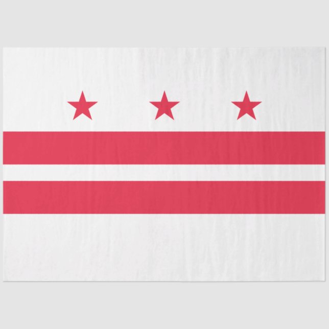 Papier Mousseline Drapeau de Washington D.C. (District de Columbia)  (Recto)