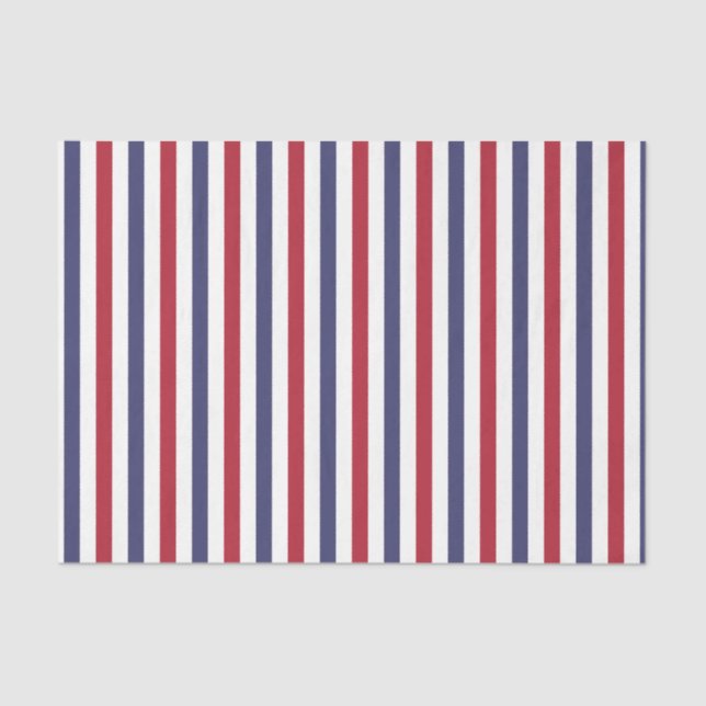 Papier Mousseline Drapeau des États-Unis Rouge et Drapeau Bleu Étroi (Recto)