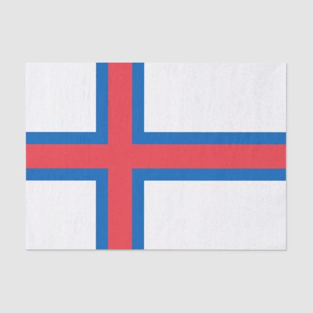 Papier Mousseline Drapeau des îles Féroé (Recto)