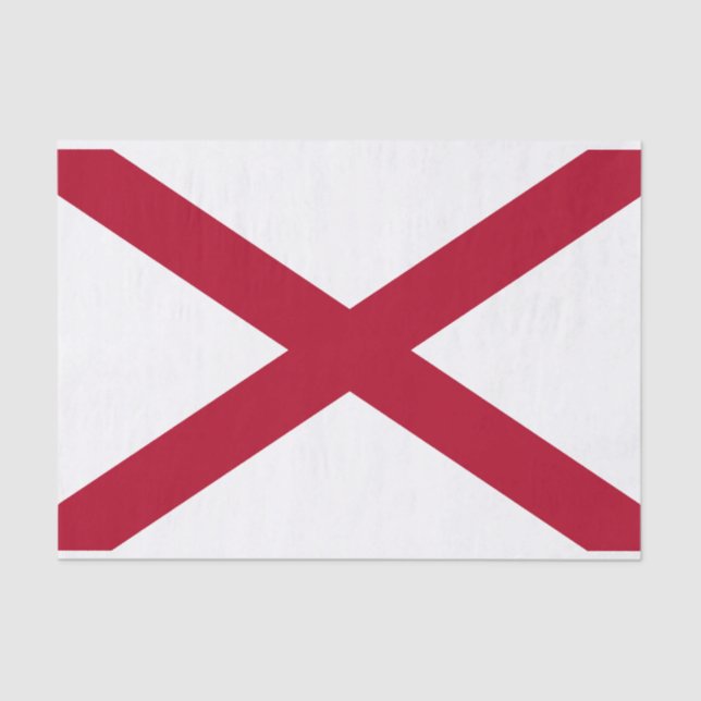 Papier Mousseline Drapeau d'État de l'Alabama (Recto)