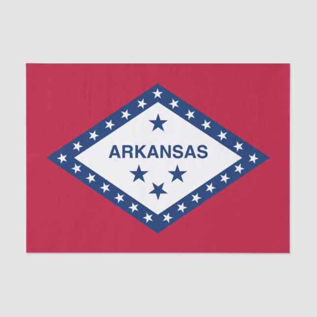 Papier Mousseline Drapeau d'État de l'Arkansas (Recto)