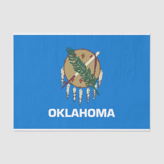 Papier Mousseline Drapeau d'État de l'Oklahoma (Recto)