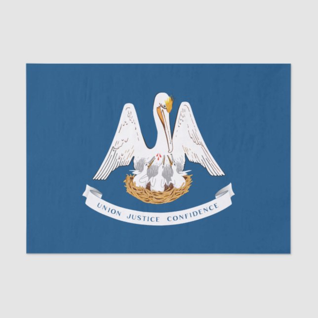 Papier Mousseline Drapeau d'État de Louisiane (Recto)