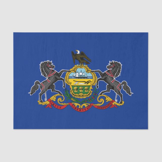 Papier Mousseline Drapeau d'État de Pennsylvanie (Recto)