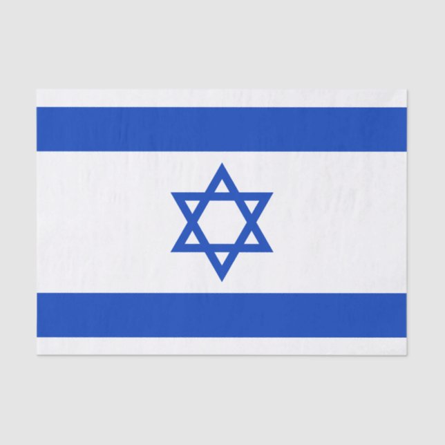 Papier Mousseline Drapeau d'Israël (Recto)