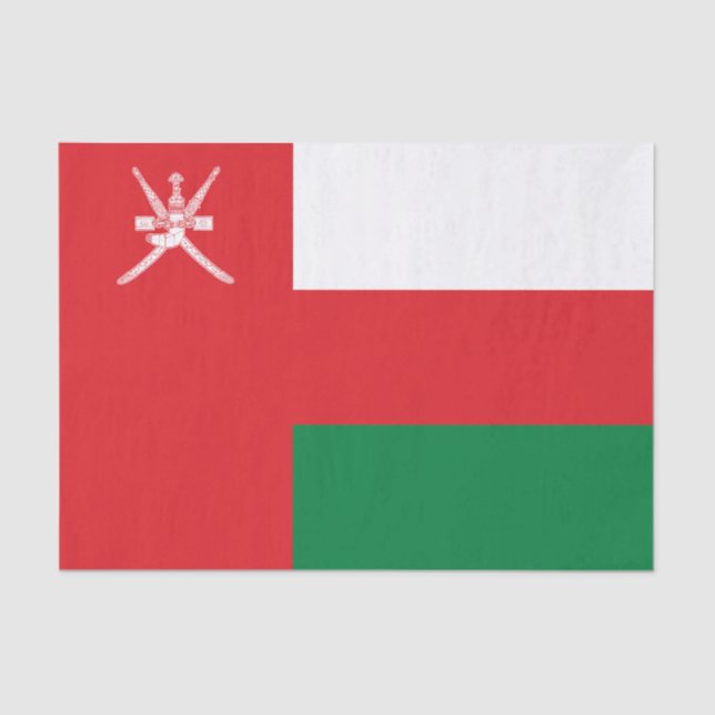 Papier Mousseline Drapeau d'Oman (Recto)
