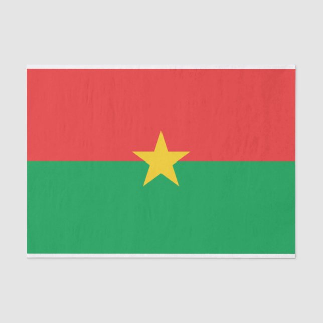 Papier Mousseline Drapeau du Burkina Faso patriotique (Recto)