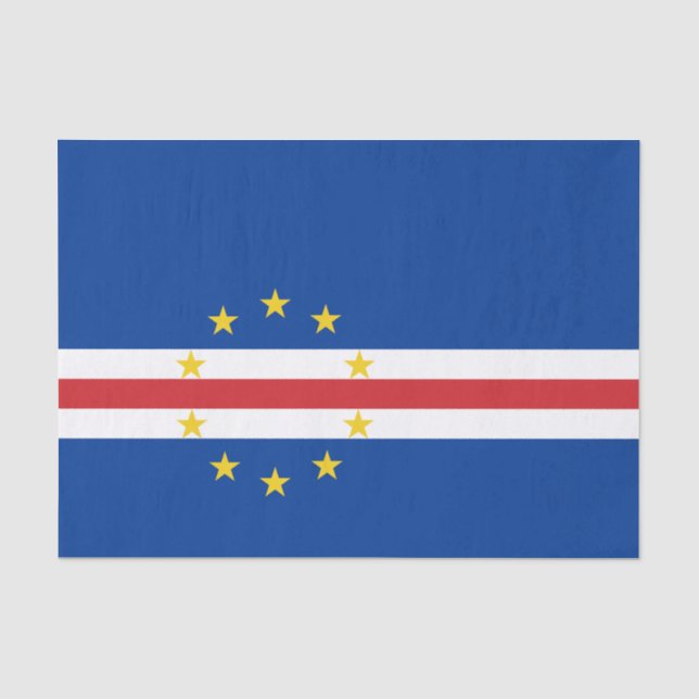 Papier Mousseline Drapeau du Cap-Vert (Recto)