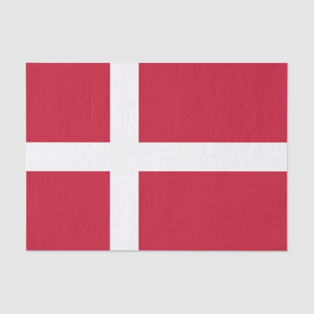 Papier Mousseline Drapeau du Danemark (Recto)