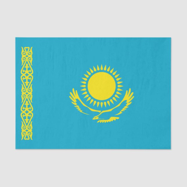 Papier Mousseline Drapeau du Kazakhstan (Recto)