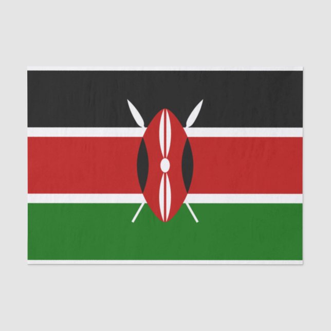 Papier Mousseline Drapeau du Kenya Tissus Paper (Recto)