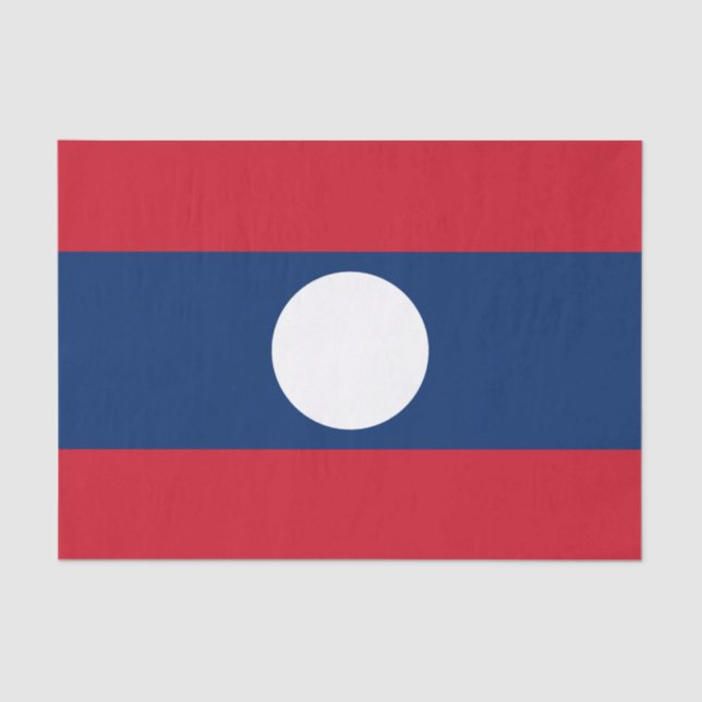 Papier Mousseline Drapeau du Laos (Recto)