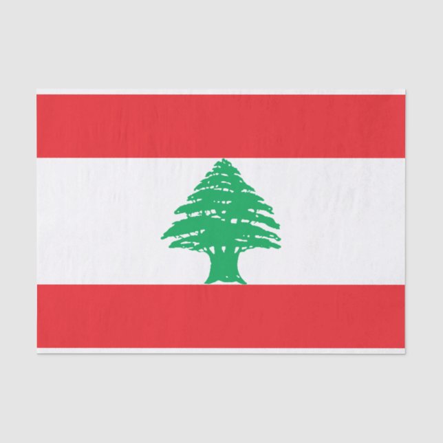 Papier Mousseline Drapeau du Liban (Recto)