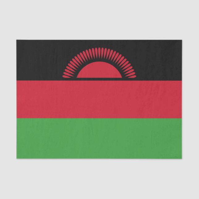 Papier Mousseline Drapeau du Malawi (Recto)