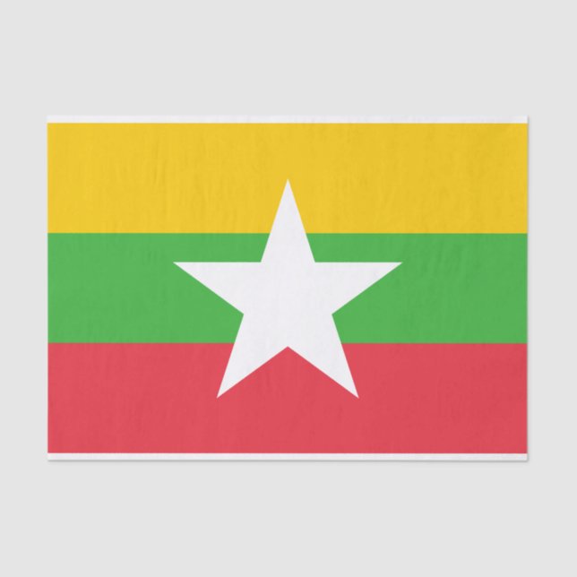 Papier Mousseline Drapeau du Myanmar (Recto)