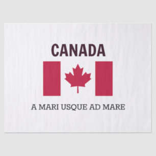 Papier Mousseline Drapeau et devise du Canada