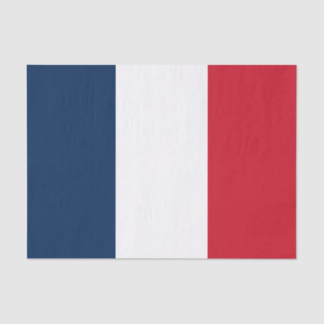 Papier Mousseline Drapeau français (Recto)