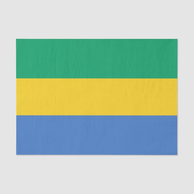 Papier Mousseline Drapeau Gabon (Recto)