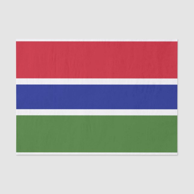 Papier Mousseline Drapeau Gambie (Recto)