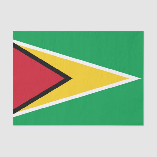 Papier Mousseline Drapeau Guyana (Recto)