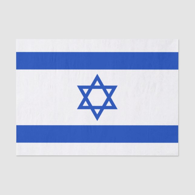 Papier Mousseline Drapeau Israël (Recto)