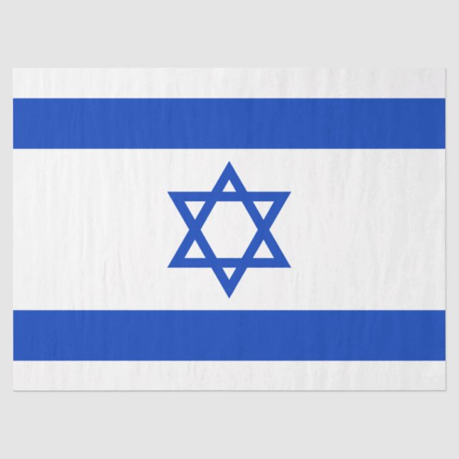 Papier Mousseline Drapeau Israël (Recto)