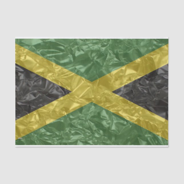 Papier Mousseline Drapeau jamaïcain - Crinké (Recto)