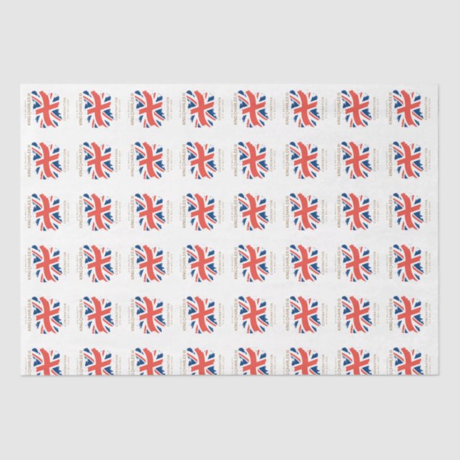 Papier Mousseline Drapeau King Charles III Union Jack (Recto)