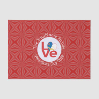 Papier Mousseline Drapeau LOVE Azores Rouge Personnalisé