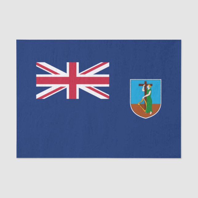 Papier Mousseline Drapeau Montserrat (Recto)