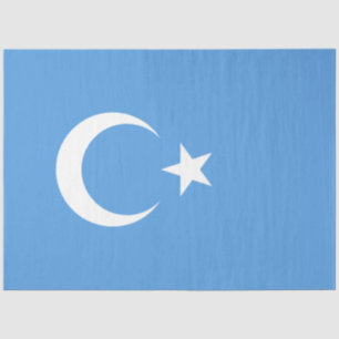 Papier Mousseline Drapeau ouïghour du Turkestan oriental (Uyghurista