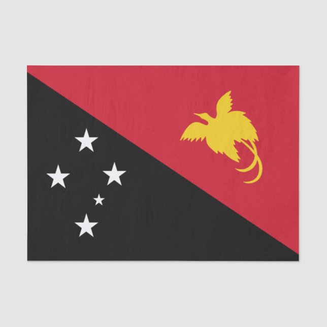 Papier Mousseline Drapeau Papouasie-Nouvelle-Guinée (Recto)