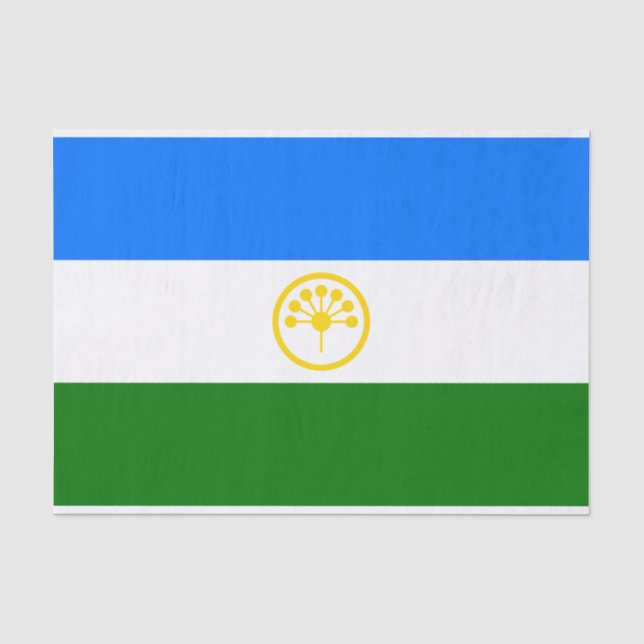 Papier Mousseline Drapeau patriotique Bachkortostan (Recto)