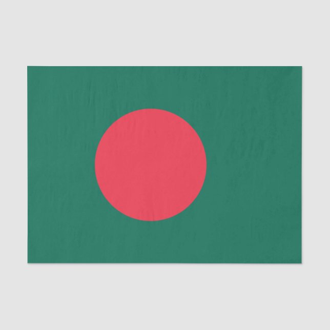 Papier Mousseline Drapeau patriotique bangladais Tissu Papier (Recto)