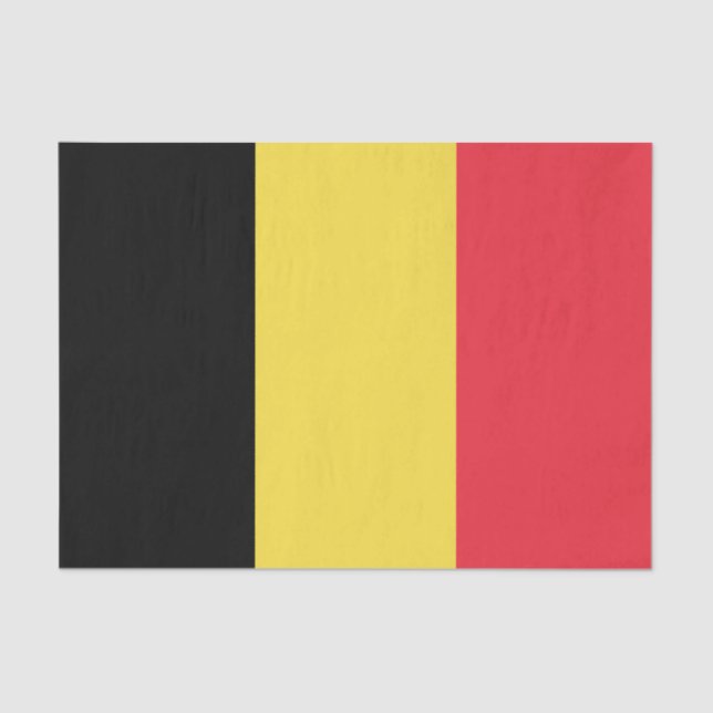 Papier Mousseline Drapeau patriotique belge (Recto)