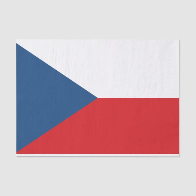 Papier Mousseline Drapeau République tchèque (Recto)