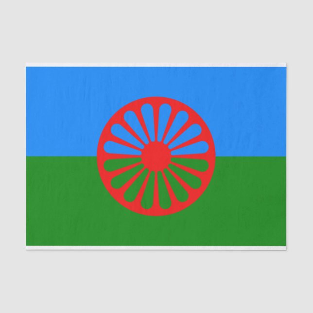 Papier Mousseline Drapeau romani (Recto)