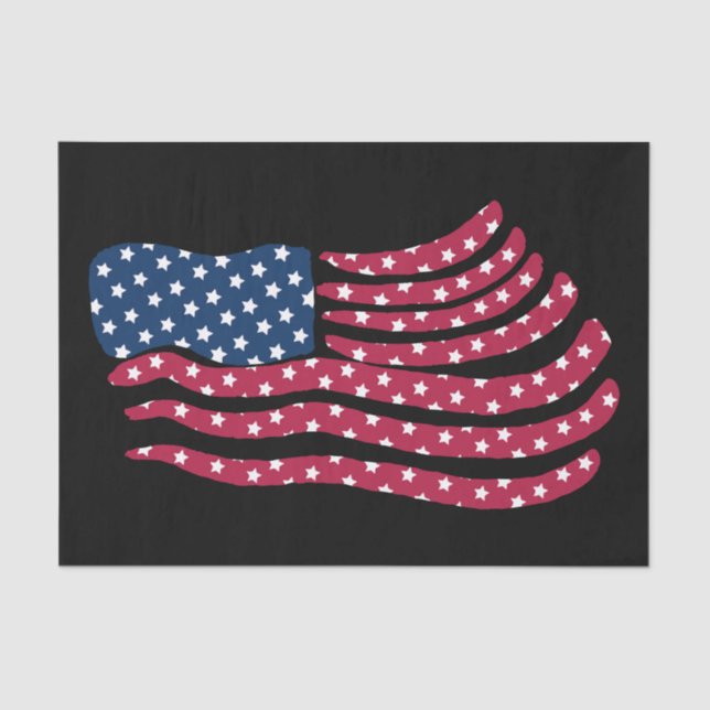 Papier Mousseline Drapeau Rouge Blanc Et Bleu (Recto)