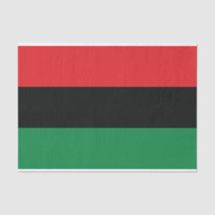 Papier Mousseline Drapeau rouge, noir et vert