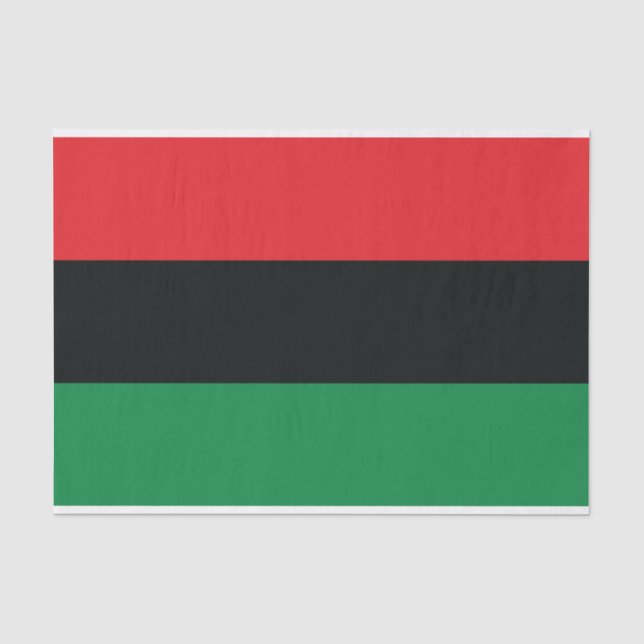 Papier Mousseline Drapeau rouge, noir et vert (Recto)