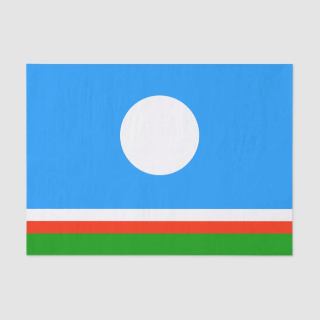 Papier Mousseline Drapeau Sakha (Recto)