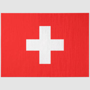 Papier Mousseline Drapeau suisse (Suisse) Papier de tissus
