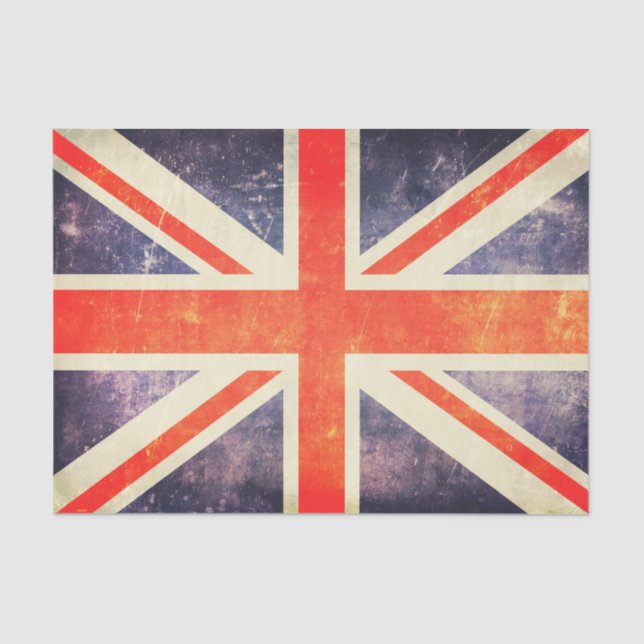 Papier Mousseline Drapeau vintage d'Union Jack (Recto)