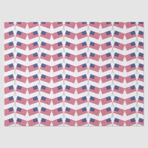 Papier Mousseline Drapeaux américains rouge blanc bleu 4 juillet