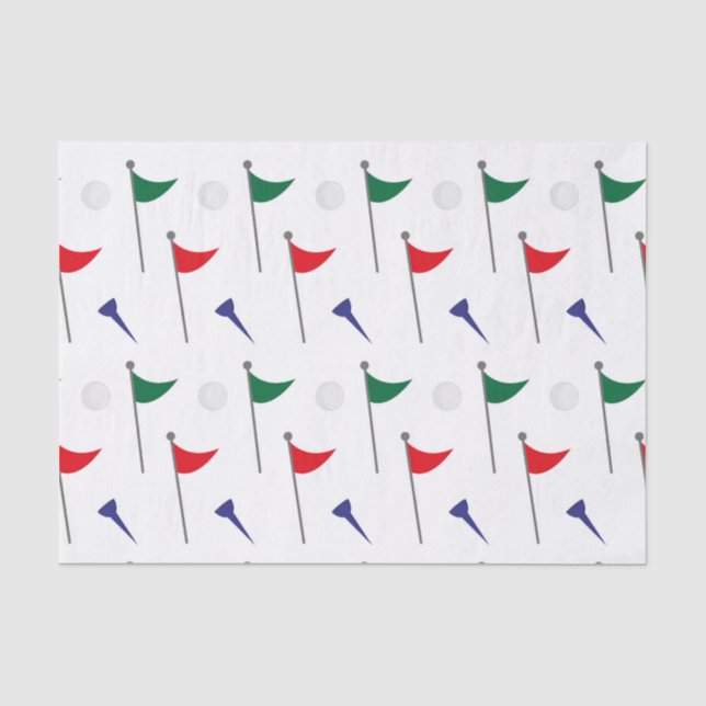 Papier Mousseline Drapeaux de golf (Recto)