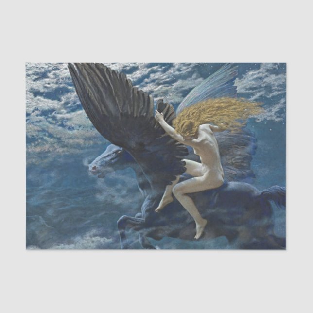 Papier Mousseline "Dream Idyll - A Valkyrie" d'Edward Robert Hughes (Recto)