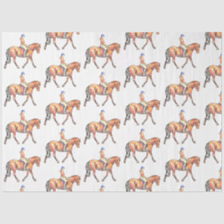 Papier Mousseline Dressage de trot du cheval de la baie